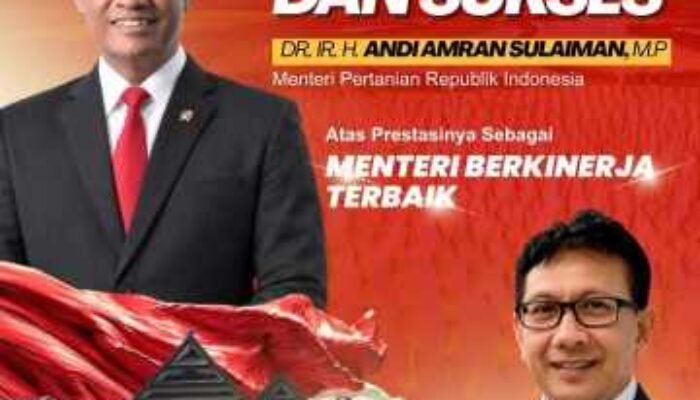 PWI Sulsel Apresiasi Amran Sulaiman, Menteri Berkinerja Terbaik dan Penggerak Kemajuan Pertanian Indonesia