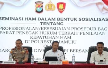 Polresta Mamuju Terima Kunjungan Tim Divkum Mabes Polri, Sosialisasikan ki HAM dan Penilaian Kepatuhan Prosedur
