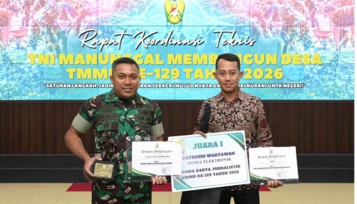 Engkanie, Prestasi TMMD ke-129, Dandim Bone Terima Penghargaan Kasad Kategori Media Elektronik Raih Juara Satu