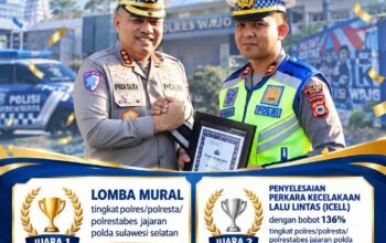 Satlantas Polres Wajo Sabet Dua Prestasi di HUT Lalu Lintas Bhayangkara ke-71