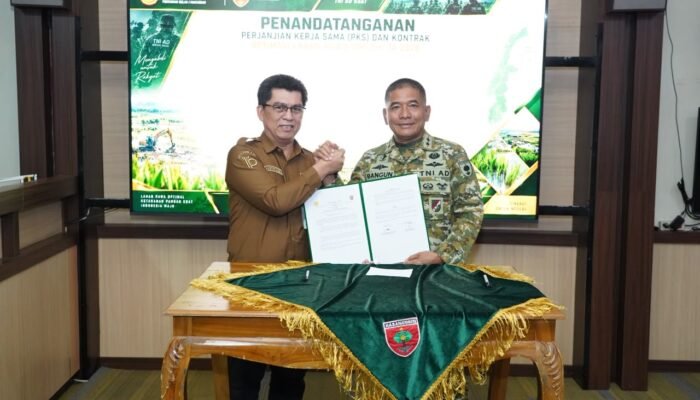 Dehh Pangdam XIV/Hsn Teken PKS Optimasi Lahan Rawa di Sulsel