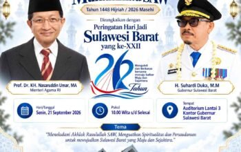 Gubernur Sulbar Sambut ki Kehadiran Menteri Agama RI pada Peringatan Maulid Nabi Muhammad SAW