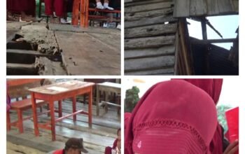 Kasi’na, Pak Presiden, Bangunan Sekolah Sudah Rapuh dan Hancur Murid SD Inpres 4/82 Pusungnge, Tetap Semangat Belajar