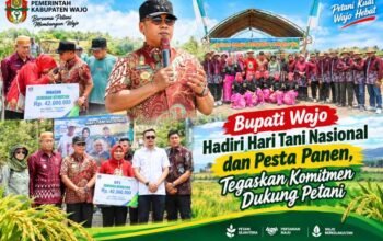 Bupati Wajo Hadiri Hari Tani Nasional dan Pesta Panen di Talotenreng