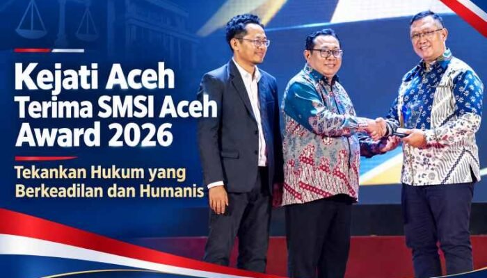 Kejati Aceh Terima SMSI Aceh Award 2026, Tekankan Hukum yang Berkeadilan dan Humanis