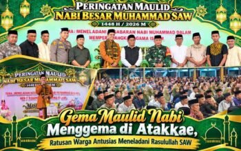Gema Maulid Nabi Menggema di Atakkae, Ratusan Warga Antusias Meneladani Rasulullah SAW