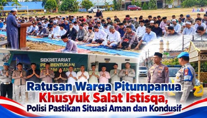 Ratusan Warga Pitumpanua Khusyuk Salat Istisqa, Polisi Pastikan Situasi Aman dan Kondusif