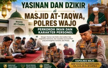 Yasinan dan Dzikir di Masjid At-Taqwa, Polres Wajo Perkokoh Iman dan Karakter Personel