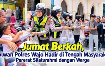Jumat Berkah, Polwan Polres Wajo Hadir di Tengah Masyarakat, Pererat Silaturahmi dengan Warga