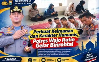 Perkuat Keimanan dan Karakter Humanis, Polres Wajo Rutin Gelar Binrohtal
