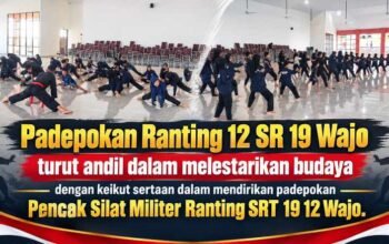 Pepokan Ranting 12 SR 19 Wajo Turut Lestarikan Budaya melalui Padepokan Pencak Silat Militer