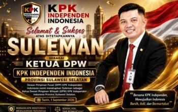 Suleman Dipercaya Pimpin DPW KPK Independen Indonesia Sulawesi Selatan