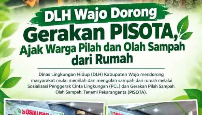 DLH Wajo Dorong Gerakan PISOTA, Ajak Warga Pilah dan Olah Sampah dari Rumah