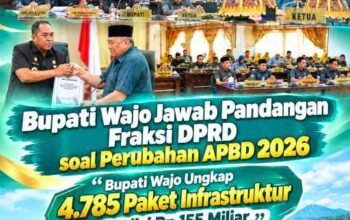 Bupati Wajo Jawab Pandangan Fraksi DPRD soal Perubahan APBD 2026