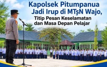 Kapolsek Pitumpanua Jadi Irup di MTsN Wajo, Titip Pesan Keselamatan dan Masa Depan Pelajar