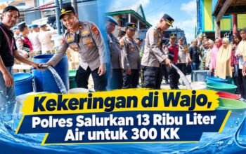 Kekeringan di Wajo, Polres Salurkan 13 Ribu Liter Air untuk 300 KK