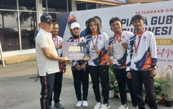 Kejuaraan Gateball Piala Gubernur Sulbar 2026 Resmi Ditutup, Sulawesi Tengah Raih ki Juara Umum
