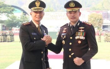 Kapolresta Mamuju Hadiri ki Upacara Peringatan HUT ke-81 TNI di Makorem 142/Tatag