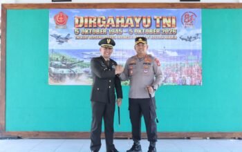 Kapolres Bulukumba Sambangi  Kodim 1411/Bulukumba Sambil Berikan ki Ucapan Selamat HUT TNI ke-81