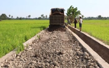 Satgas TMMD Kodim 1409/Gowa Lanjutkan Pembangunan Talud di Kalebarembeng