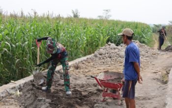 Cegah Erosi dan Longsor, Satgas TMMD Kodim Gowa Perkuat Talud di Kalebarembeng
