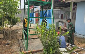 TMMD Kodim Gowa Bangun Tandon Air, Progres 60 Persen