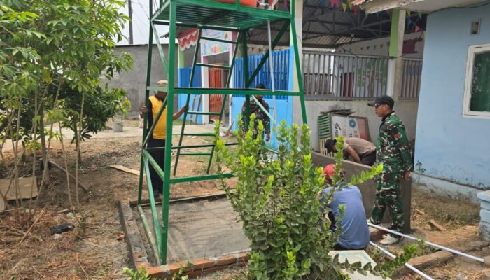 TMMD Kodim Gowa Bangun Tandon Air, Progres 60 Persen