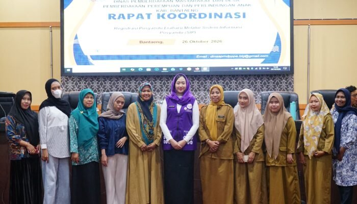 Tauwwa, Ketua TP PKK Bantaeng Hadiri Rakor Registrasi Posyandu Era Baru melalui Sistem Informasi Posyandu