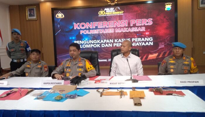 Apa poeng Polisi Tangkap 7 Pelaku Tawuran yang Busur Anggota TNI di Makassar