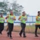 Kapolda Sulbar Bersama PJU Perkuat ki Fisik Lewat Tes Kesamaptaan di Stadion Manakarra