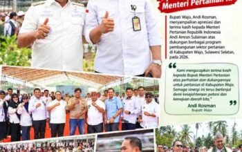 Bupati Wajo Apresiasi Dukungan Mentan, Puluhan Infrastruktur dan Alsintan Disiapkan untuk Petani