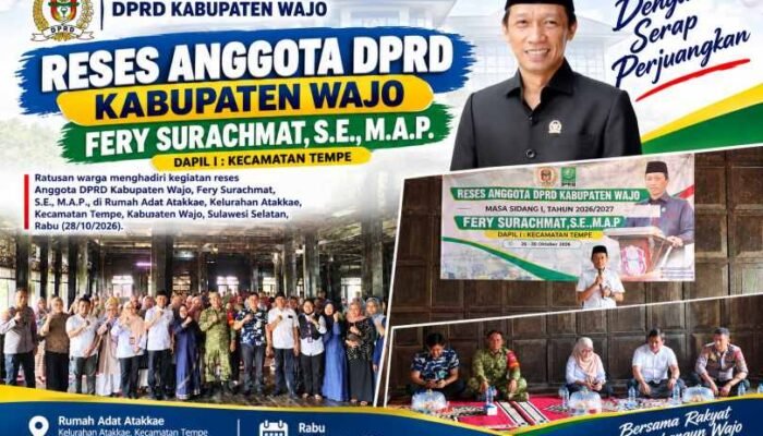 Ratusan Warga Hadiri Reses Fery Surachmat di Wajo, Usulkan Perbaikan Jalan hingga Pengembangan Wisata Atakkae