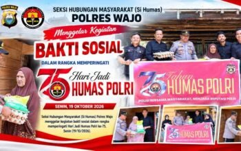 Peringati Hari Jadi Humas Polri ke-75, Humas Polres Wajo Gelar Bakti Sosial