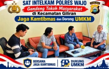 Sat Intelkam Polres Wajo Gandeng Tokoh Masyarakat Jaga Kamtibmas dan Dorong UMKM