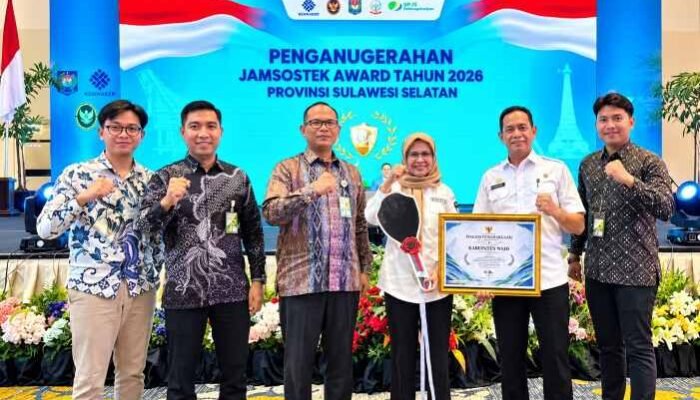 Pemkab Wajo Raih Juara III Jamsostek Award 2026 Sulsel, 52.516 Pekerja Terlindungi