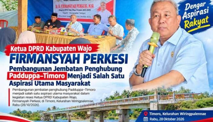 Reses, Ketua DPRD Wajo Tampung Aspirasi Warga Wiringpalennae, Jembatan Padduppa–Timoro Jadi Prioritas