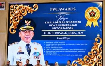 Bupati Wajo Andi Rosman Raih PWI Awards, Diapresiasi atas Inovasi Pembiayaan Sektor Pangan