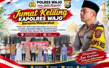 Kapolres Wajo Perkuat Kedekatan dengan Warga Lewat Jumat Keliling di Masjid Al Wahyu